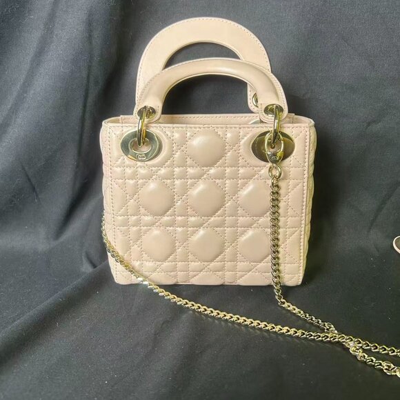 Lady Dior Mini Bag – Beige Lambskin with Gold Hardware - Picture 3 of 16